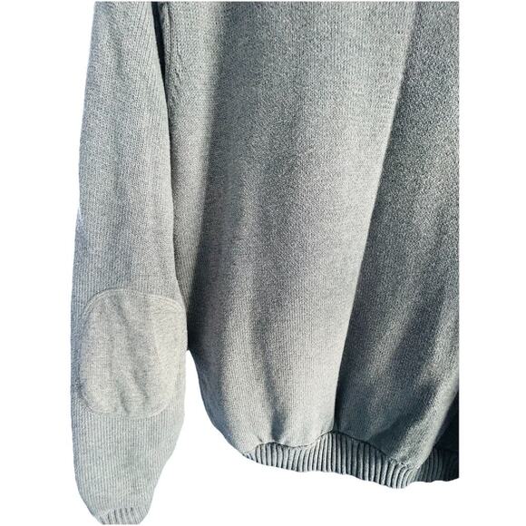 Tommy Hilfiger (XL) Jacket Mens Extra Large Zip Gray Fleece Elbow Patches Heavy - Picture 11 of 16